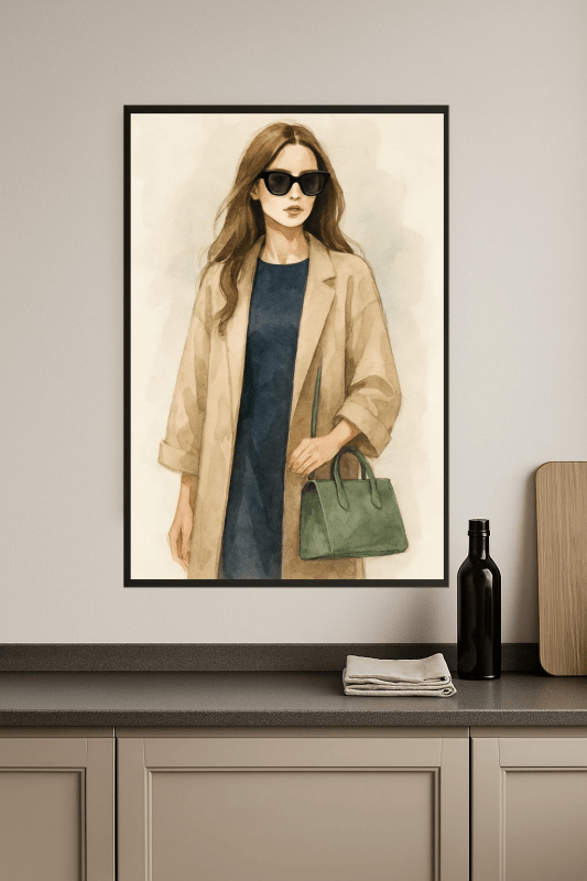 Elegancka Ilustracja Mody - CasaNookDecor
