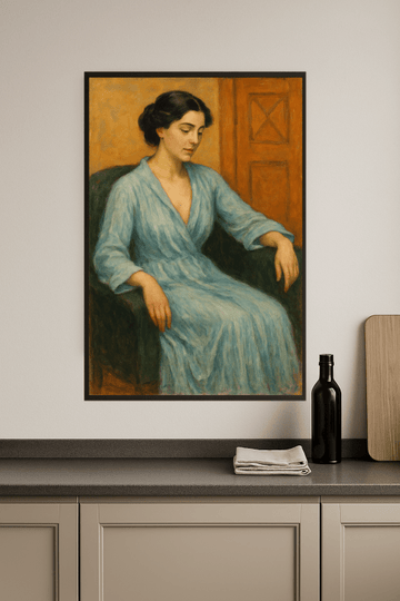 Elegancka Niebieska Szata - Sztuka - CasaNookDecor