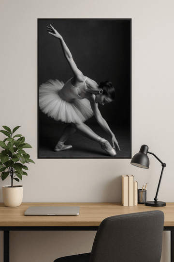 Elegancka Poza Baletnicy - CasaNookDecor – plakat do druku