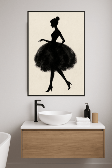 Elegancka Sukienka w Sylwetce Artystycznej - CasaNookDecor – plakat do druku