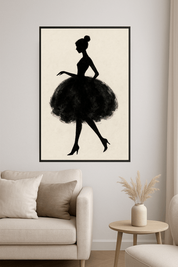 Elegancka Sukienka w Sylwetce Artystycznej - CasaNookDecor – plakat do druku