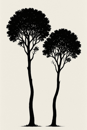 Elegancka Sylwetka Drzewa Sztuka - CasaNookDecor – plakat do druku