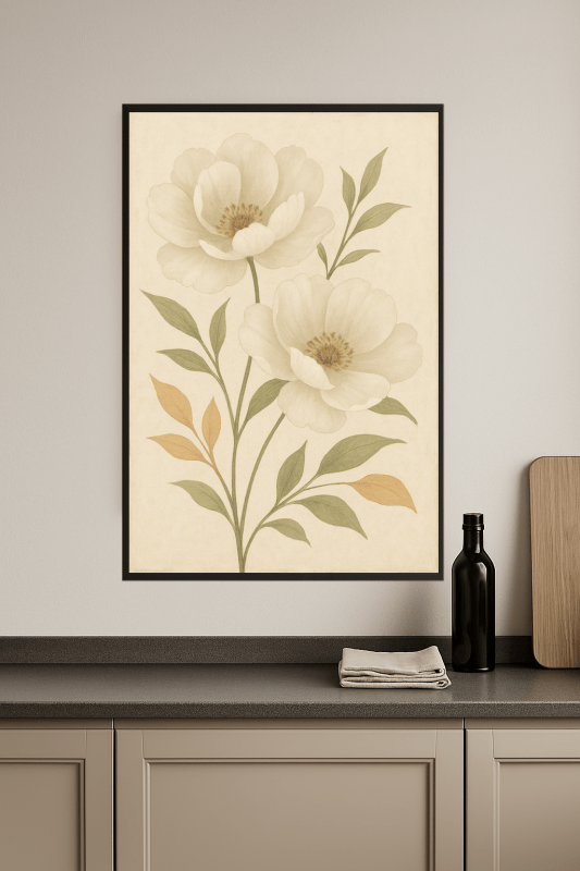 Elegancka Sztuka Białych Kwiatów - CasaNookDecor