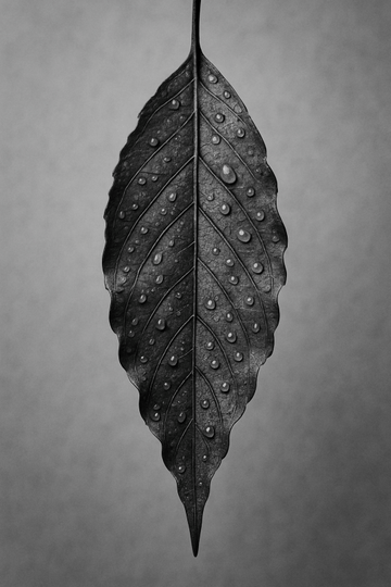 Elegancka Sztuka Liści w Czarno - Białym - CasaNookDecor – plakat do druku