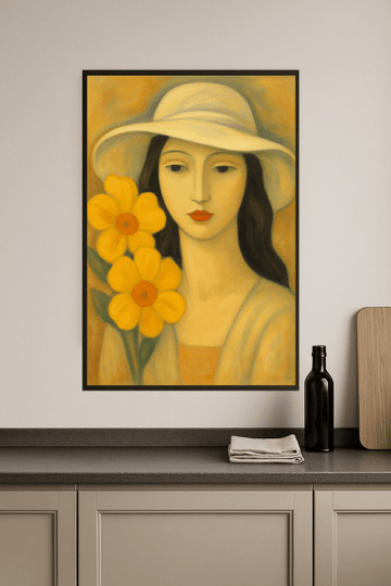 Elegancka Sztuka Portretu Kwiatowego - CasaNookDecor – plakat do druku