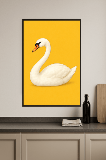 Elegancki Druk Sztuki Białego Łabędzia - CasaNookDecor