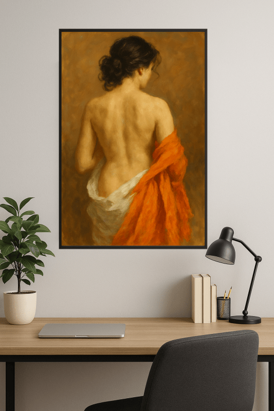 Elegancki Druk Sztuki Z Widokiem Z Tyłu - CasaNookDecor