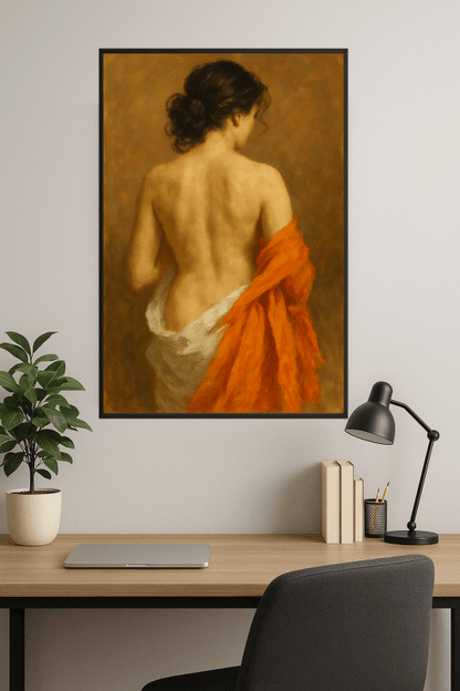 Elegancki Druk Sztuki Z Widokiem Z Tyłu - CasaNookDecor