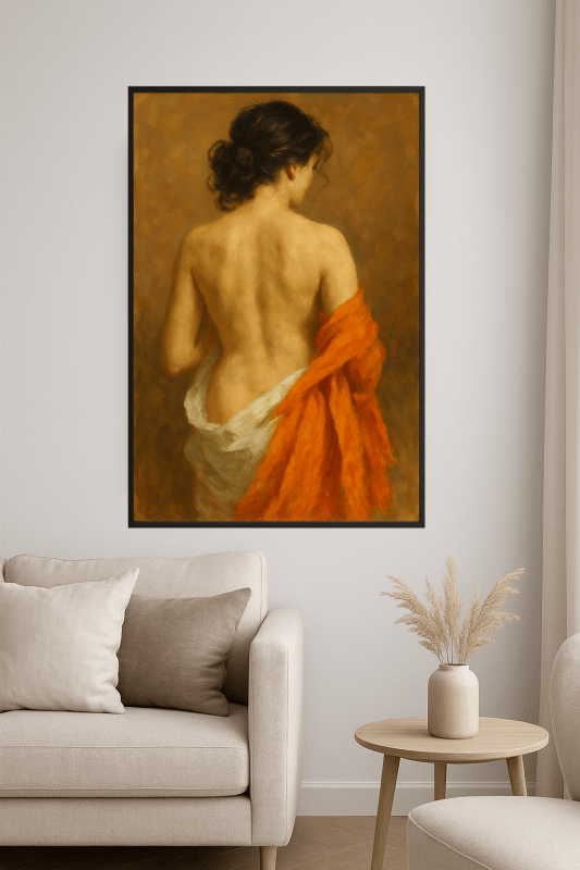 Elegancki Druk Sztuki Z Widokiem Z Tyłu - CasaNookDecor