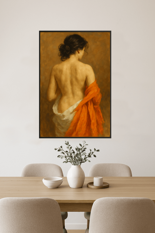 Elegancki Druk Sztuki Z Widokiem Z Tyłu - CasaNookDecor