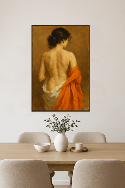 Elegancki Druk Sztuki Z Widokiem Z Tyłu - CasaNookDecor
