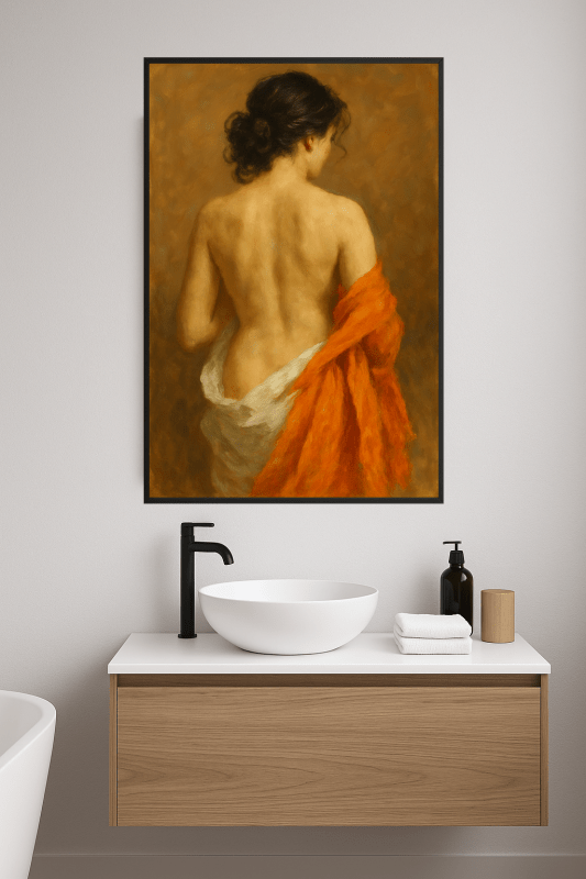 Elegancki Druk Sztuki Z Widokiem Z Tyłu - CasaNookDecor