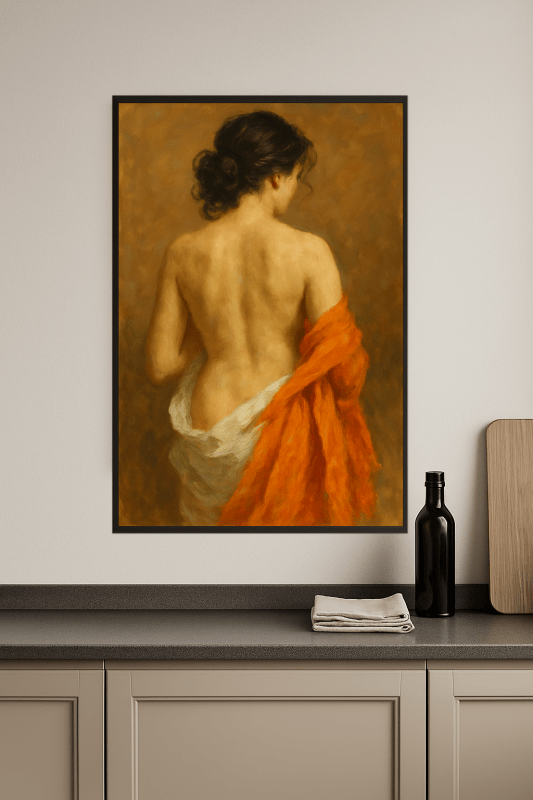 Elegancki Druk Sztuki Z Widokiem Z Tyłu - CasaNookDecor
