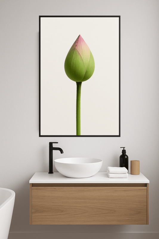 Elegancki Wydruk Pąka Lotosu - CasaNookDecor