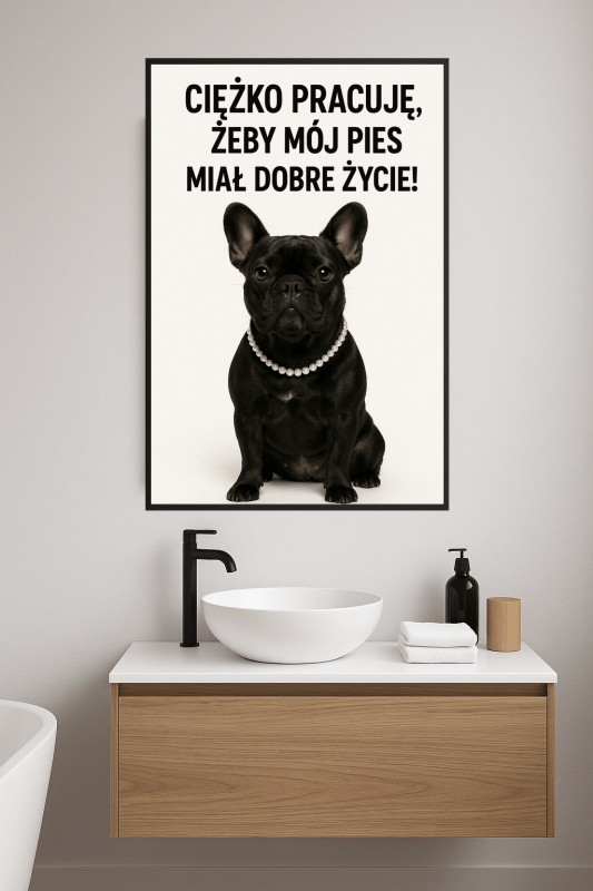 Elegancki Wzór Buldoga Francuskiego - CasaNookDecor