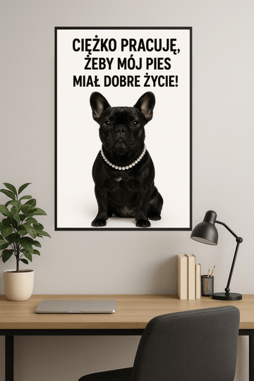 Elegancki Wzór Buldoga Francuskiego - CasaNookDecor