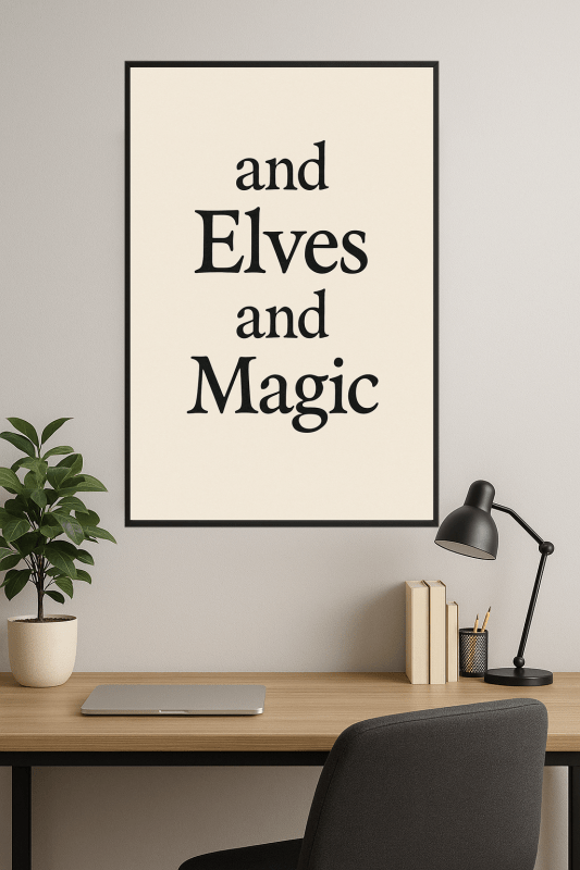 Elfy I Sztuka Tekstowa Magii - CasaNookDecor