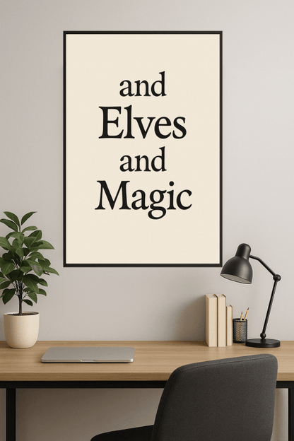 Elfy I Sztuka Tekstowa Magii - CasaNookDecor