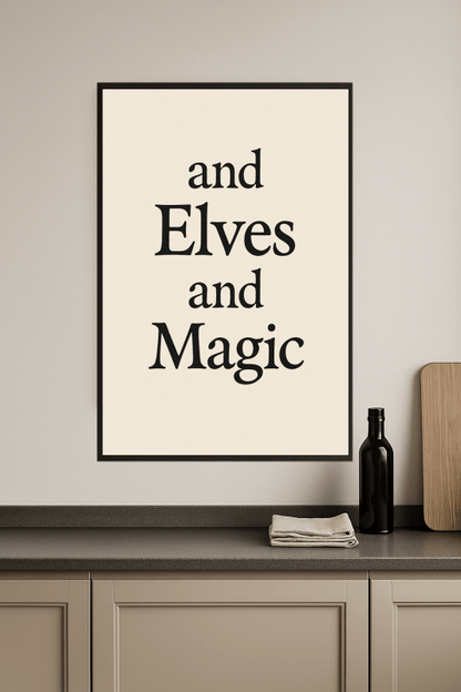 Elfy I Sztuka Tekstowa Magii - CasaNookDecor