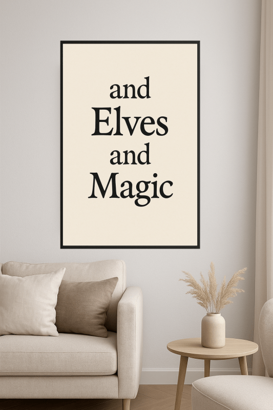 Elfy I Sztuka Tekstowa Magii - CasaNookDecor