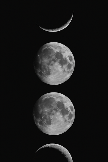Fazy Księżyca - Druk Sztuki - CasaNookDecor – plakat do druku