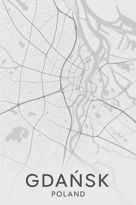 Gdańska Mapa w Druku - CasaNookDecor