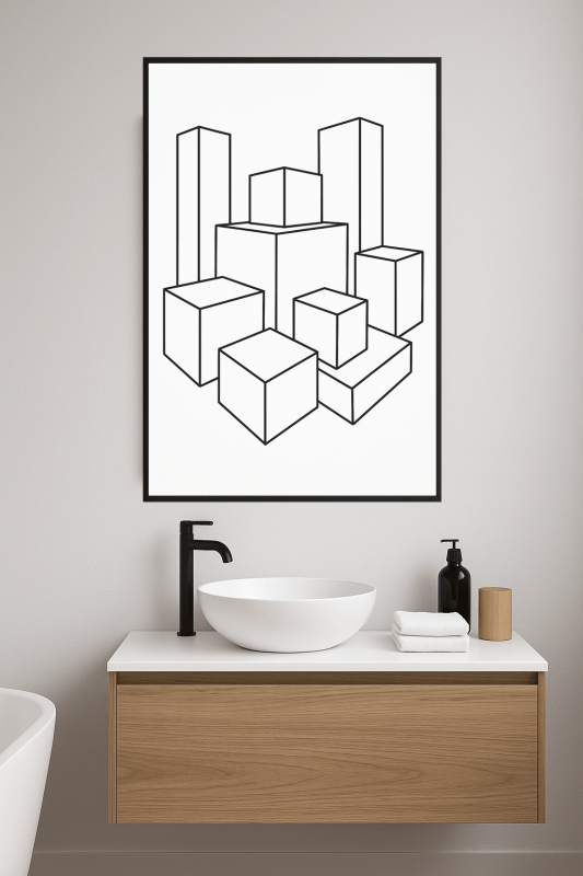 Geometria Linia Sztuka Drukowana - CasaNookDecor