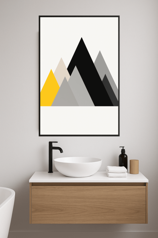 Geometriczna Grafika Górska - CasaNookDecor