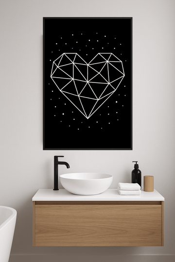 Geometriczny Druk Serca Artystycznego - CasaNookDecor – plakat do druku