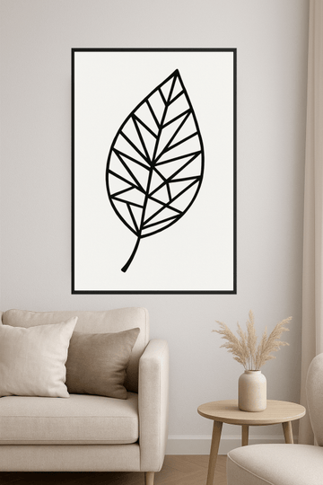 Geometriczny Druk Sztuki Liściowej - CasaNookDecor