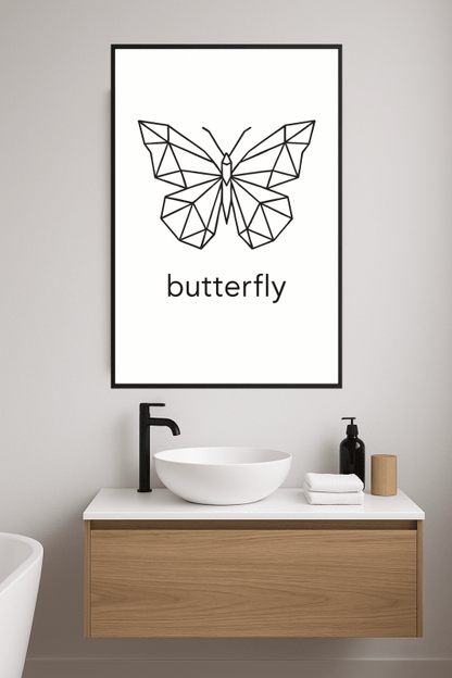 Geometriczny Druk Sztuki Motyla - CasaNookDecor