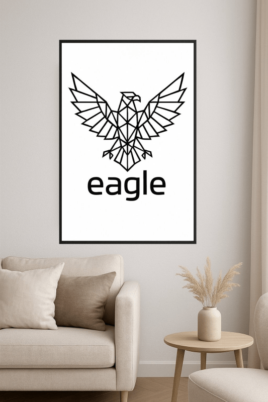 Geometriczny Druk Sztuki Orła - CasaNookDecor