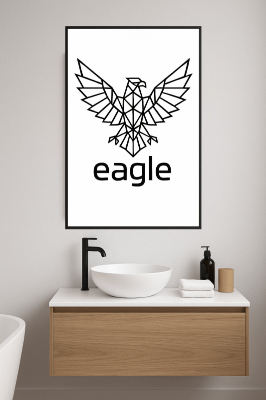 Geometriczny Druk Sztuki Orła - CasaNookDecor