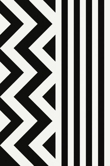 Geometrycznym czarno - białym wzór - CasaNookDecor