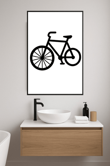 Grafika Silhouette Roweru - CasaNookDecor