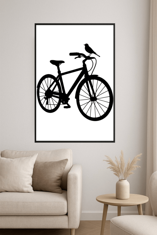 Grafika Silhouette Roweru - CasaNookDecor