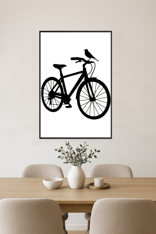 Grafika Silhouette Roweru - CasaNookDecor