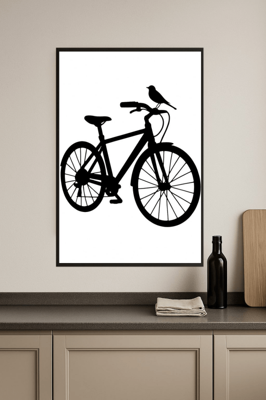 Grafika Silhouette Roweru - CasaNookDecor