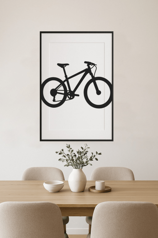 Grafika Silhouette Roweru - CasaNookDecor