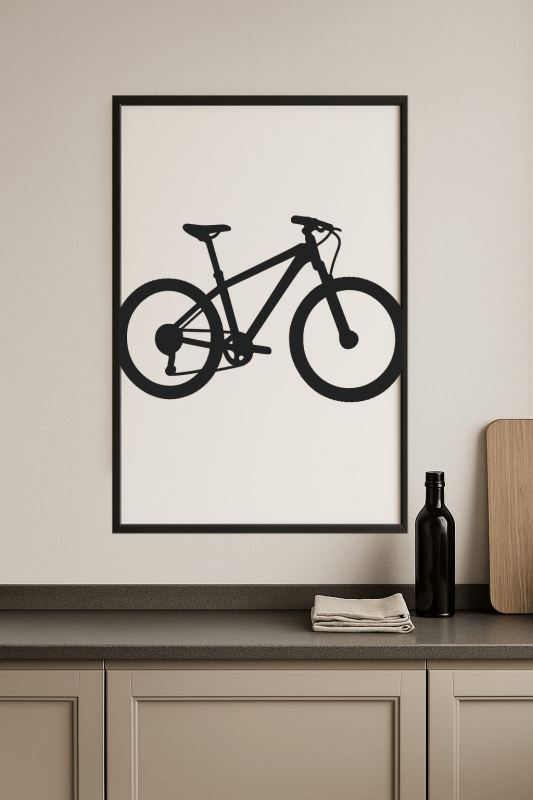 Grafika Silhouette Roweru - CasaNookDecor