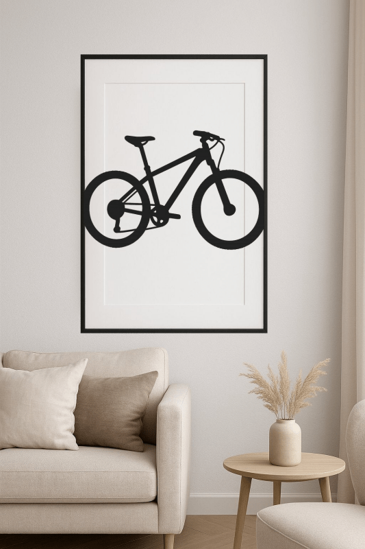 Grafika Silhouette Roweru - CasaNookDecor