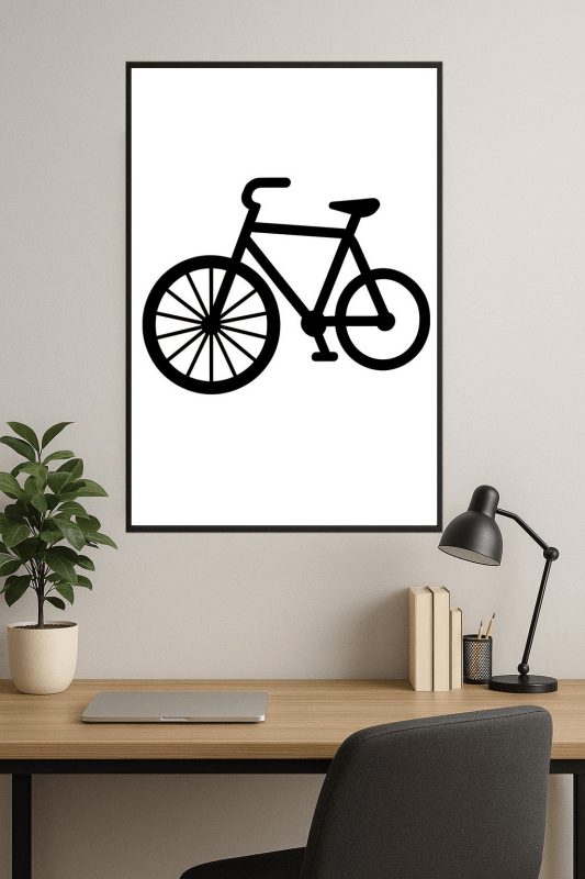 Grafika Silhouette Roweru - CasaNookDecor