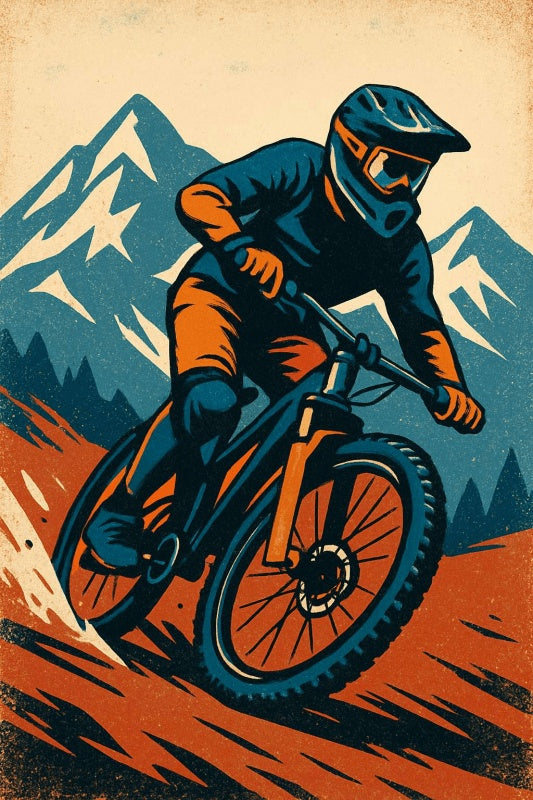 Grafika Sztuki Rowerowej Górskiej - CasaNookDecor