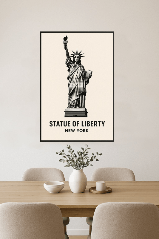 Grafika Sztuki Statuy Wolności - CasaNookDecor