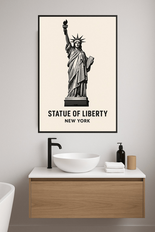 Grafika Sztuki Statuy Wolności - CasaNookDecor