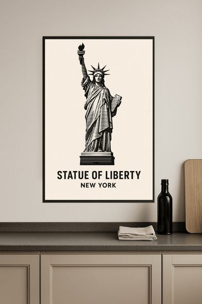 Grafika Sztuki Statuy Wolności - CasaNookDecor