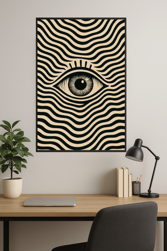 Hipnotyczny Druk Sztuki Oka - CasaNookDecor