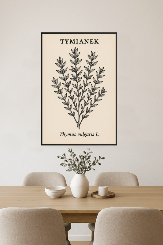 Ilustracja Botaniczna Tymianu - CasaNookDecor