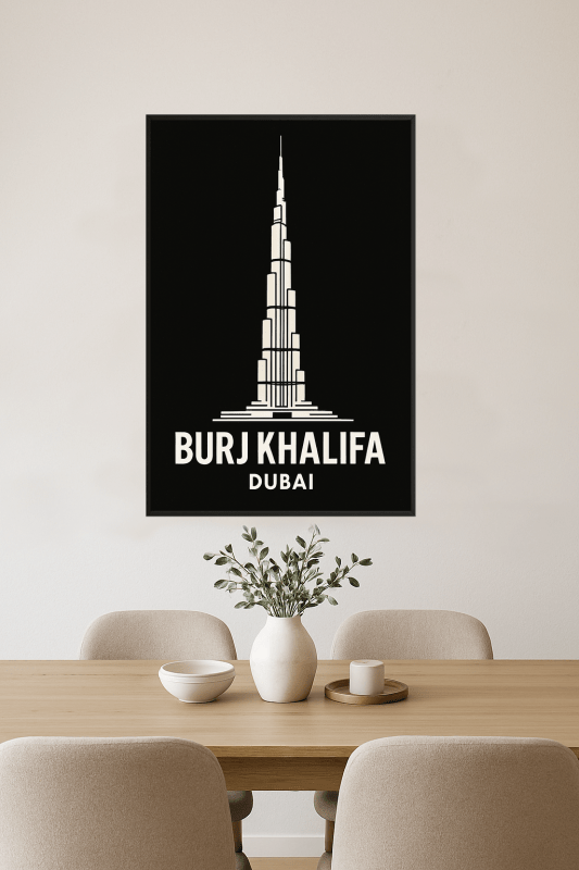 Ilustracja Burj Khalifa - CasaNookDecor