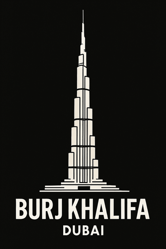 Ilustracja Burj Khalifa - CasaNookDecor